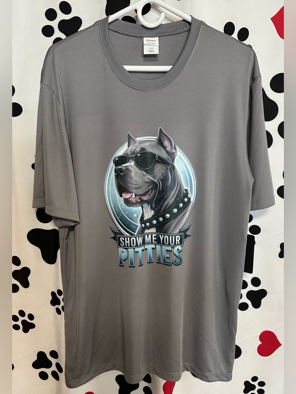 Pitbull Dog Graphic Crewneck Cool-Dri T-Shirt - NWT/NIP